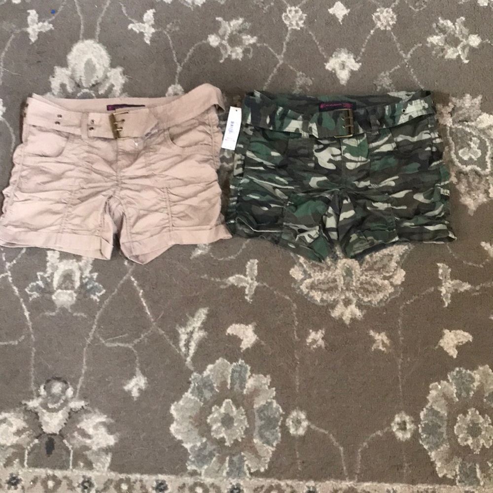 Two pairs cargo shorts